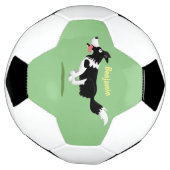 Funny Border Collie cartoon Voetbal (Gedraaid)