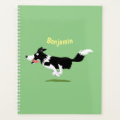 Funny Border Collie chien en course dessin animé (Devant)