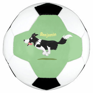 Funny Border Collie chien en course dessin animé