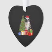 Funny Border Collie Christmas Tree Merry Christmas Ornament (voorkant)