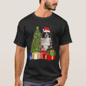 Funny Border Collie Christmas Tree Merry Christmas T-shirt (Voorkant)