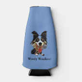 Funny Border Collie Dog Bottle Cooler (Voorkant)