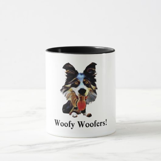 Funny Border Collie Dog Mok (Midden)