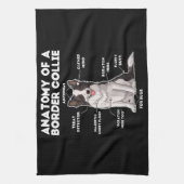 Funny Border Collie Theedoek (Verticaal)