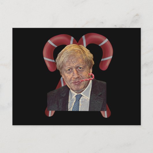 Funny Boris Johnson Kerstmis Briefkaart (Voorkant)