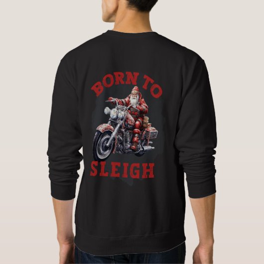 Funny Born to Sleigh Santa Trui (Achterkant)