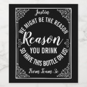 Funny Boss Cadeau Vin Étiquette gag Modèle cadeau  (Étiquettes simples)