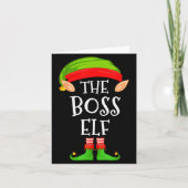Funny Boss Elf Family Christmas Boss Elf Sweater M Kaart (Voorkant)