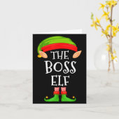 Funny Boss Elf Family Christmas Boss Elf Sweater M Kaart (Gele Bloem)