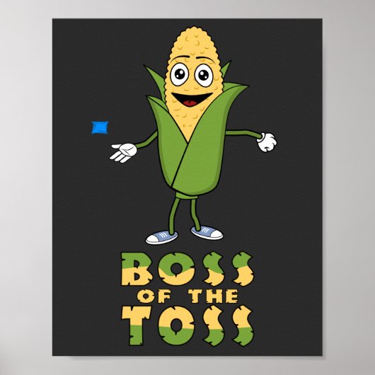Funny boss of the Toss Cornhole Graphic Poster (Voorkant)