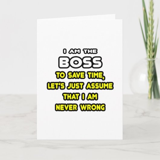 Funny Boss T-Shirts en Gifts Kaart (Voorkant)