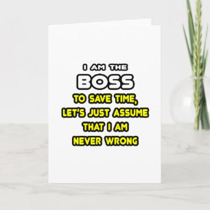 Funny Boss T-Shirts en Gifts Kaart
