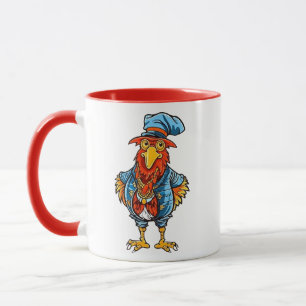 Funny Bossy Cartoon Rooster Mok