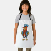 Funny Bossy Cartoon Rooster Schort (Insitu)