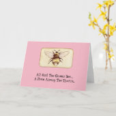 Funny Bossy Queen Bee Carte d'anniversaire (Fleur jaune)
