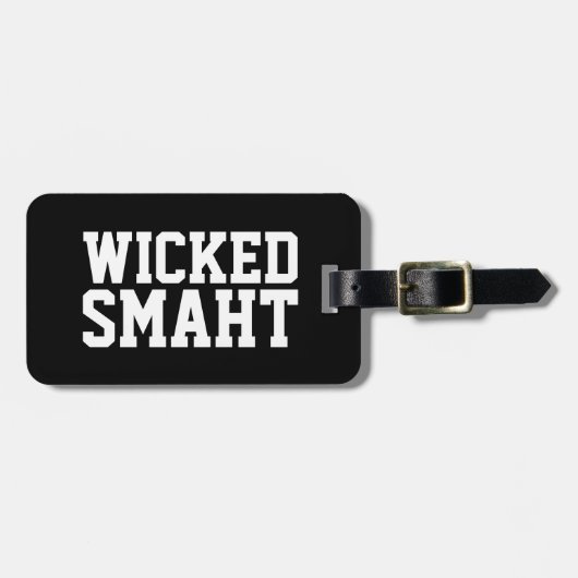 Funny Boston Accent schopte Smart Smaht Travel Bagagelabel (Voorkant horizontaal)