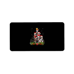 Funny Boston Terrier Dog Kerstmis Gift Etiket