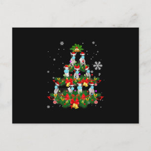 Funny Boston Terrier-kerstboom Dog Mask Xmas Aankondigingskaart