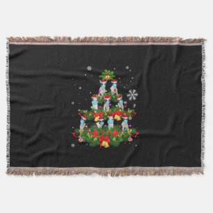 Funny Boston Terrier-kerstboom Dog Mask Xmas Deken