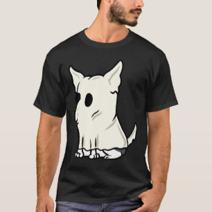 Funny Boston Terrier Scary Ghost Costume Halloween T-shirt