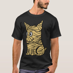 Funny Boston Terrier Scary Mummy Costume Halloween T-shirt