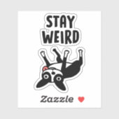 Funny Boston Terrier Stay Weird Dog Sticker (Vel)