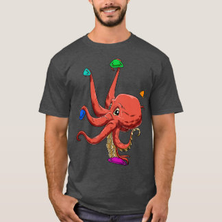 Funny Bouldering and Rock climate Octopus T-shirt