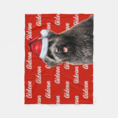 Funny Bouvier Dog Name Pattered Kerstmis Fleece Deken (Voorkant)