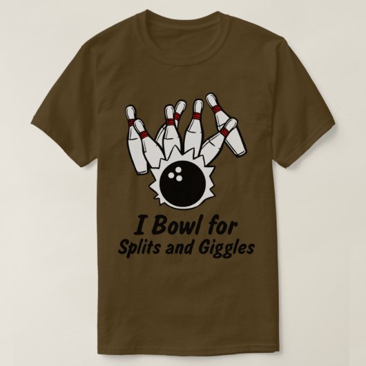 Funny Bowling Alley Splits Giggles T T-shirt (Design voorkant)