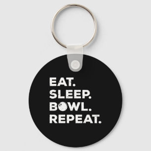 Funny Bowling Art voor mannen Kinder Bowling Playe Sleutelhanger