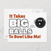 Funny Bowling Briefkaart (Voorkant / Achterkant)