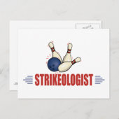 Funny Bowling Briefkaart (Voorkant / Achterkant)