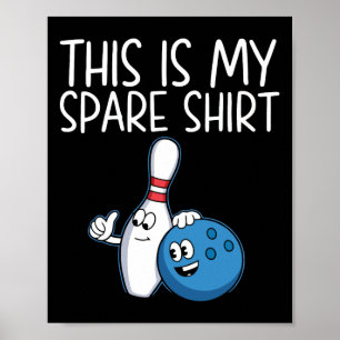 Funny Bowling Cadeau voor Mannen Vrouwen Cool Bowl Poster