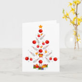 Funny Bowling Christmas Tree Lights Xmas For Men W Kaart (Gele Bloem)