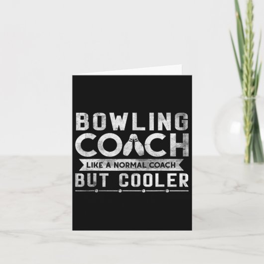 Funny Bowling Coach Definition Bowling Coach Kaart (Voorkant)