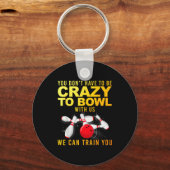 Funny Bowling Design For Men Women Kids Bowler Bow Sleutelhanger (Voorkant)