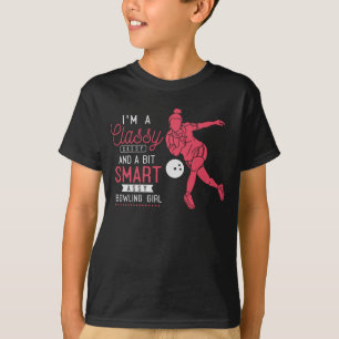 Funny Bowling Girl Witty Bowler Humor T-shirt