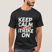 Funny Bowling houdt kalm en stak aan T-shirt (Voorkant)