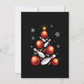 Funny Bowling-kerstboom met kerstmis Kaart (Voorkant)