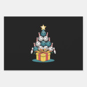 Funny Bowling-kerstboomverlichting met kerstcadeau Inpakpapier Vel (Voorkant)