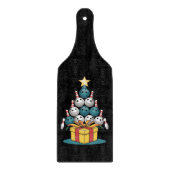 Funny Bowling-kerstboomverlichting met kerstcadeau Snijplank (Voorkant)