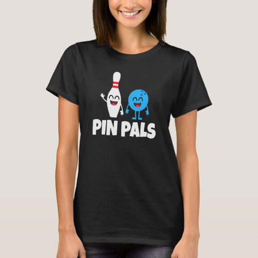 Funny Bowling Pin Pals T-shirt (Voorkant)