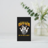Funny Bowling Player Quote Bowler Ball Pin Visitekaartje (Staand voorkant)