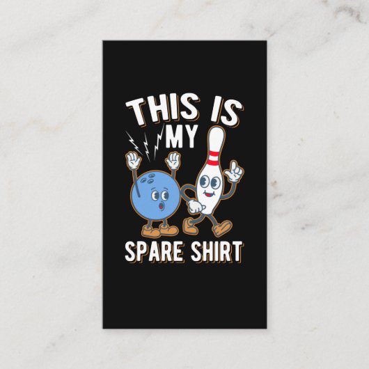 Funny Bowling Quote Dit is mijn Spare Visitekaartje (Voorkant)