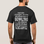Funny Bowling Shirten Happy Place Bowlers cadeautj T-shirt (Achterkant)