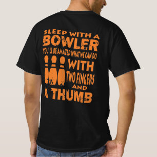 Funny Bowling-Shirten slapen met Bowler Gift T-shirt