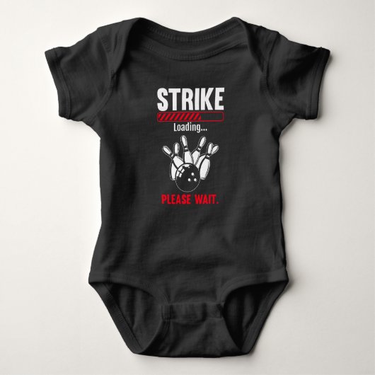 Funny Bowling Strike Loading Bowling Player Bowler Romper (Voorkant)