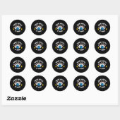 Funny Bowling T Shirt shake Rattle N' Bowl Ronde Sticker (Vel)