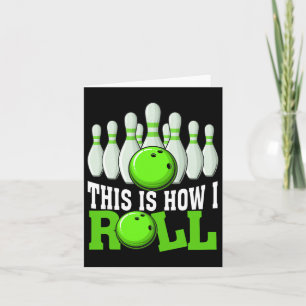 Funny  Bowling Team Bowler Bowling Lover Bo Kaart