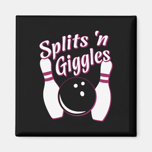 Funny Bowling Team Splits Giggles Magneet (Voorkant)